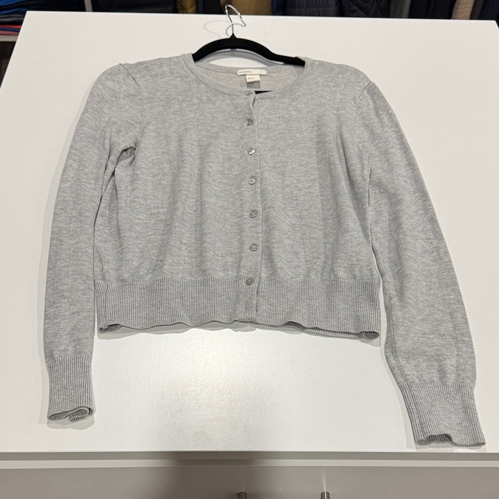 H&M Gray Button-Up Cardigan